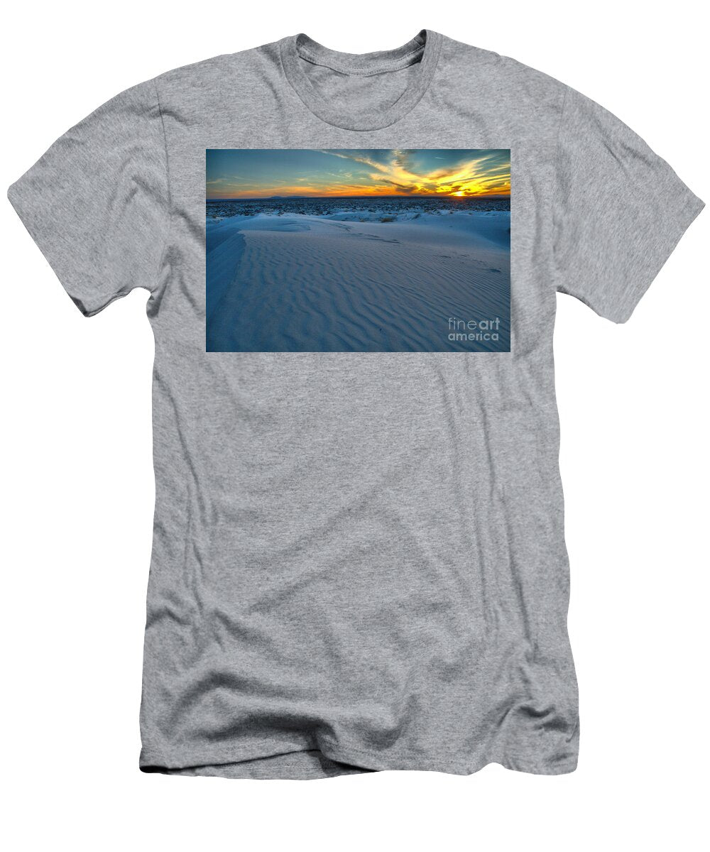 Guadalupe Salt Basin Dunes Fiery Sunset Adam Jewell T-Shirt