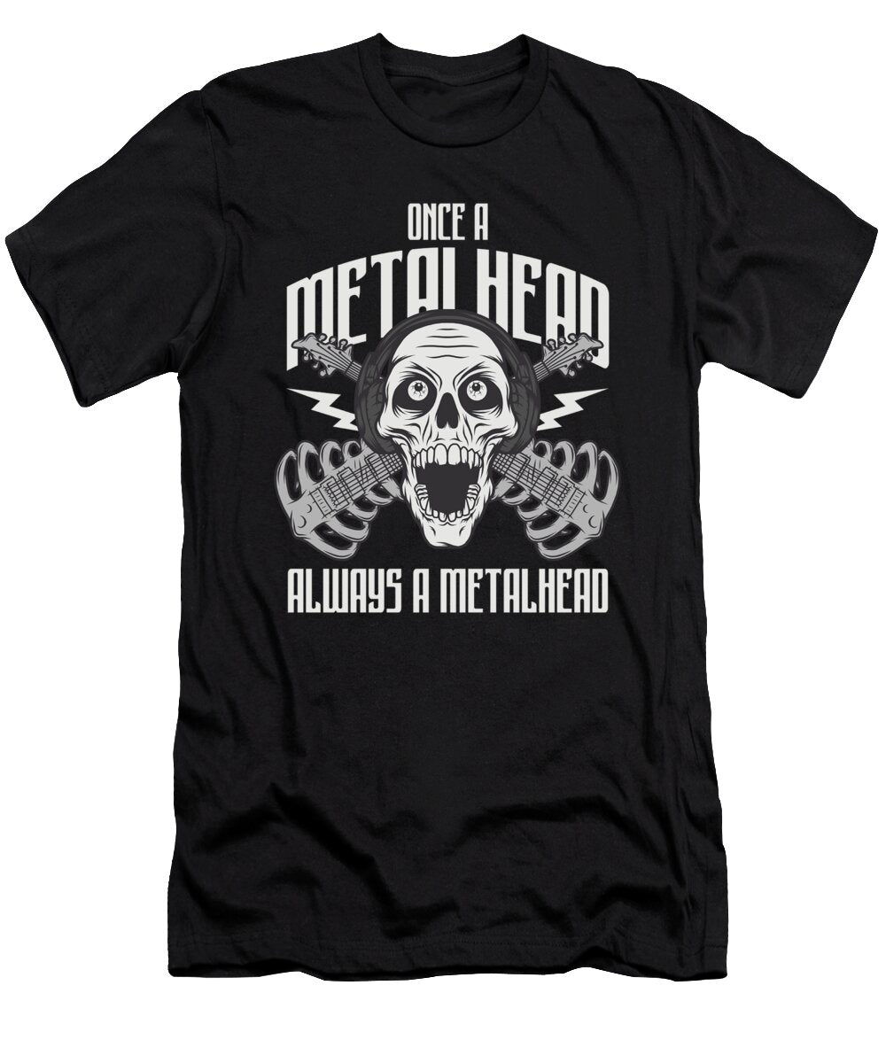 Guitar Once a Metalhead Always a Metalhead Skull Gift Thomas Larch T-Shirt