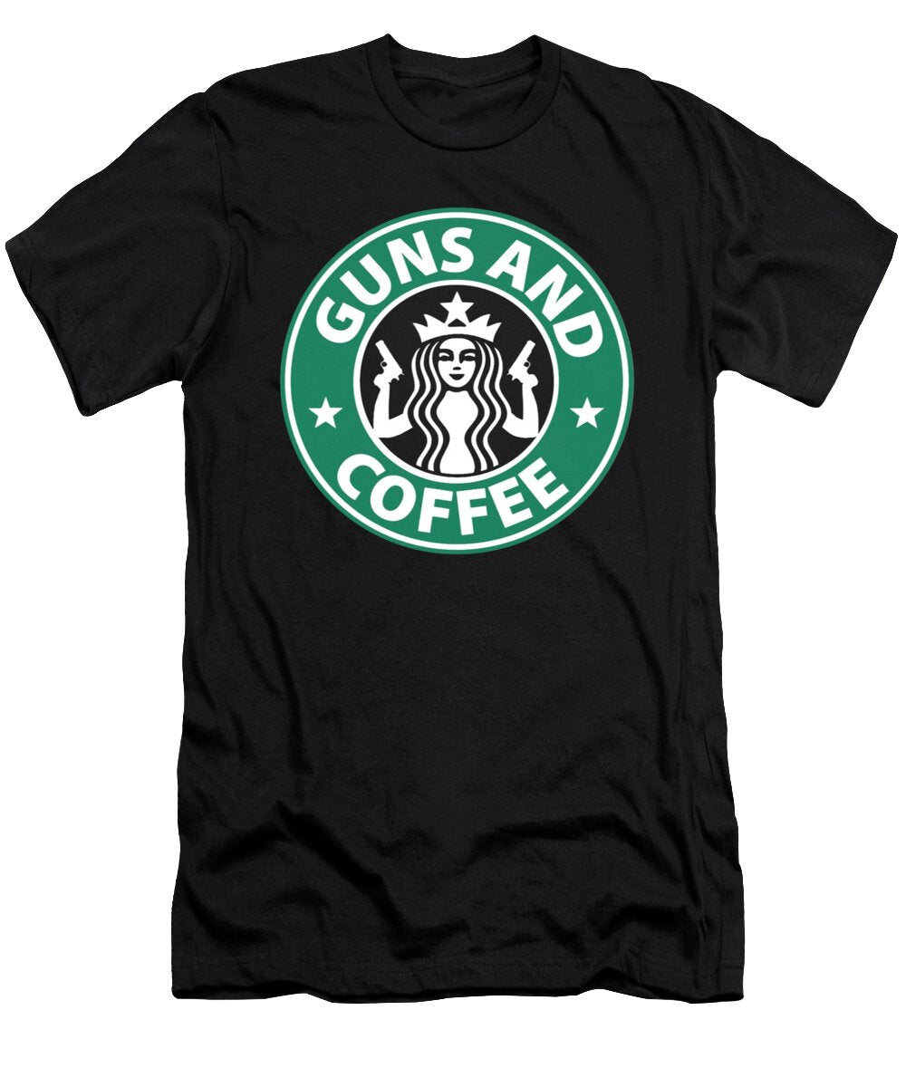 Guns and Coffee Creator Designs T-Shirt
