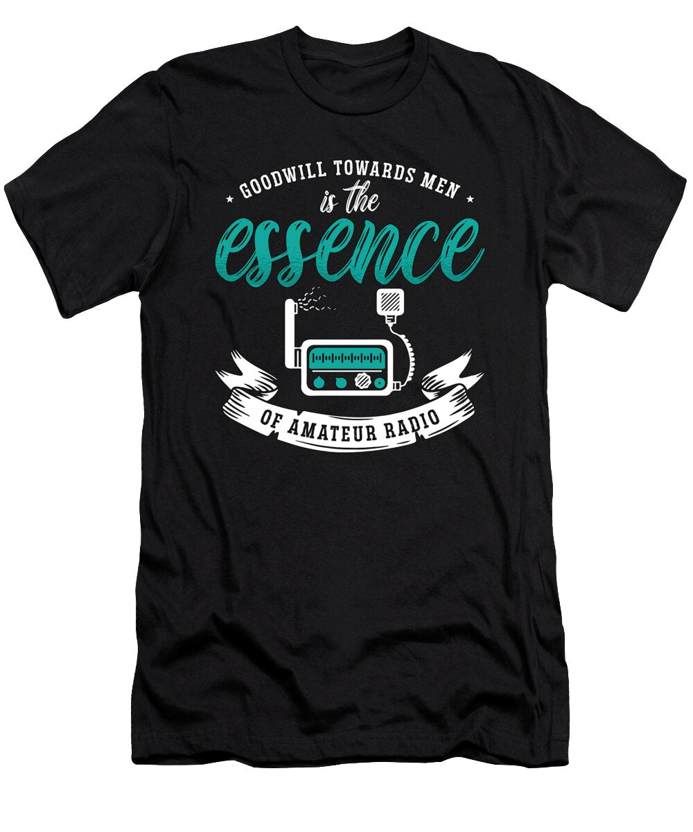 Ham Radio Goodwill Towards Men Antenna Radio Tower Tshirtconcepts Marvin Poppe T-Shirt