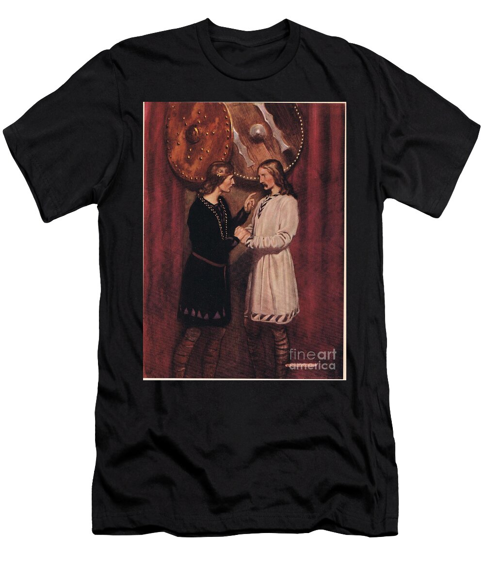 Hamlet Talks to Horatio From Hamlet By William Shakespeare W G Simmonds T-Shirt
