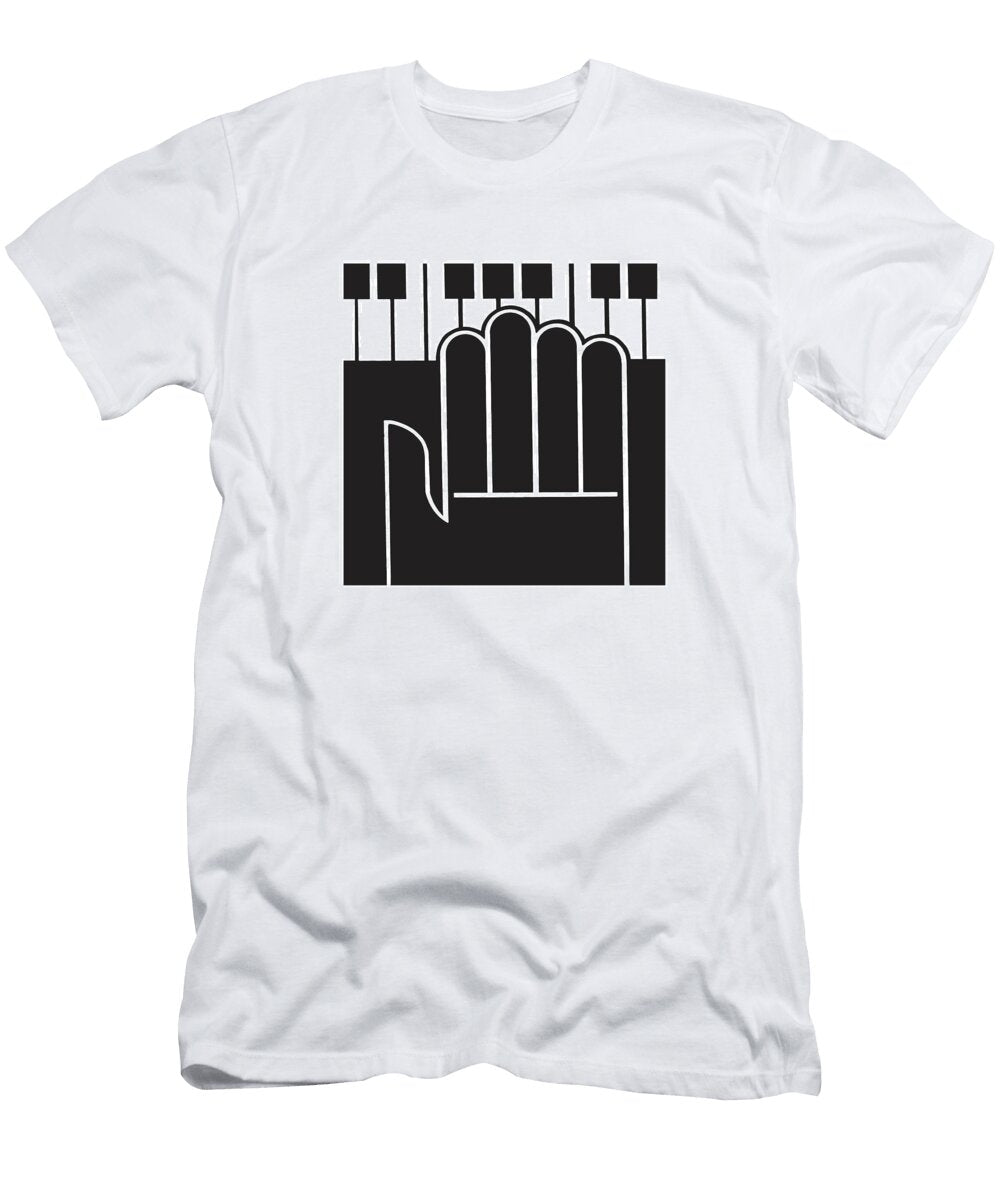 Hand and Piano Keys Csa Images T-Shirt