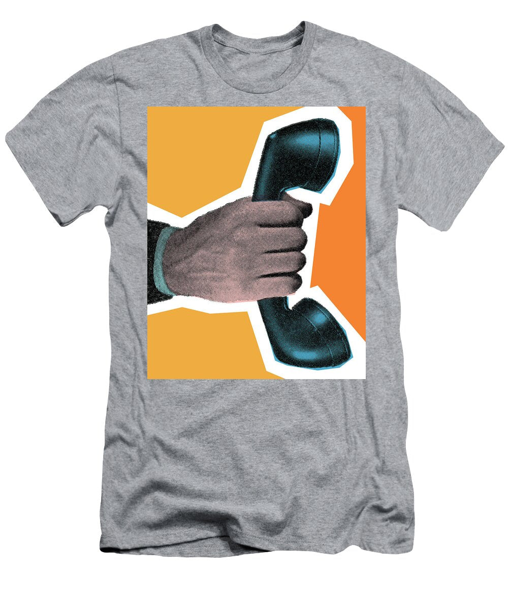 Hand Gripping Phone Handset Csa Images T-Shirt