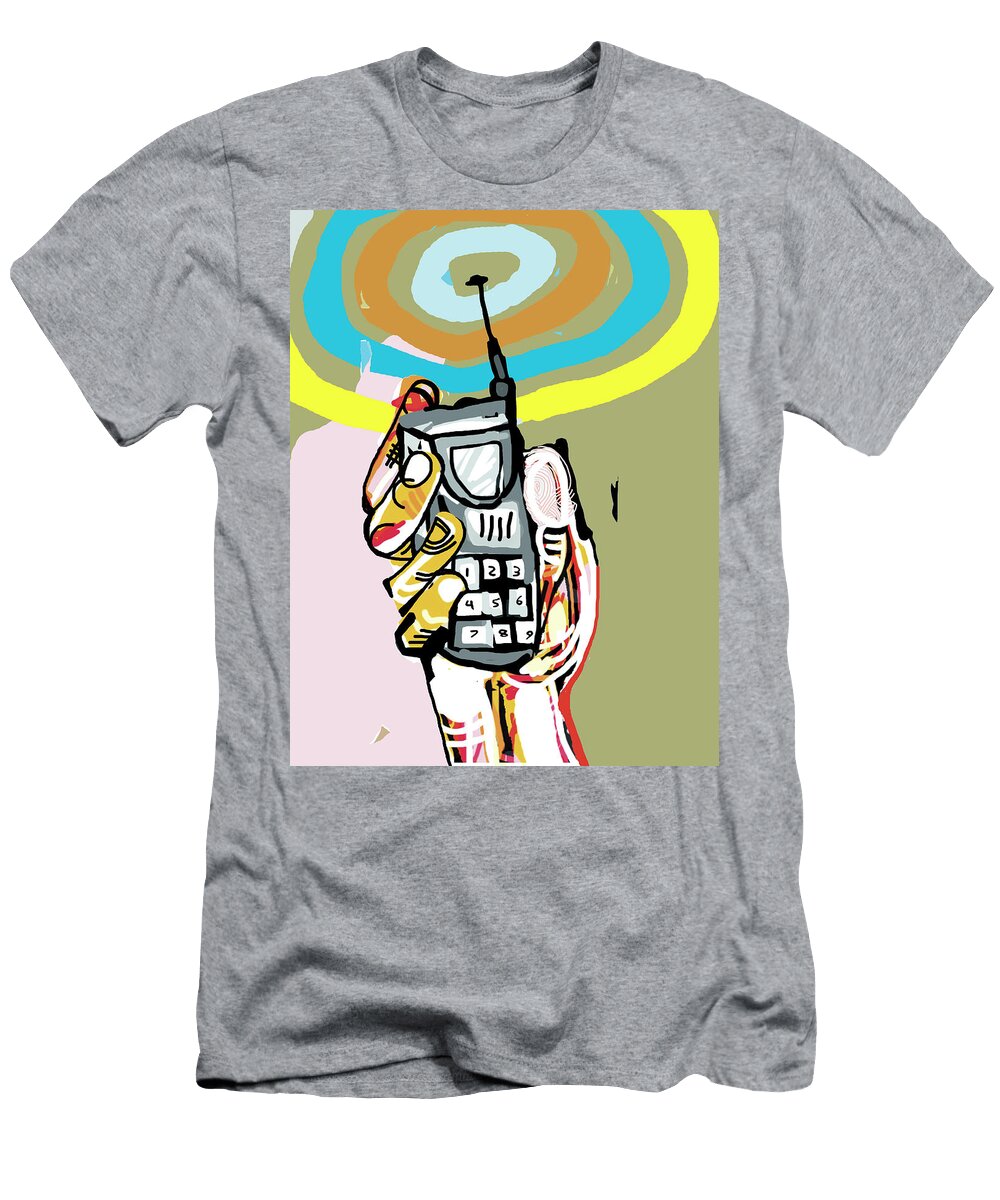 Hand Holding Cellphone Csa Images T-Shirt