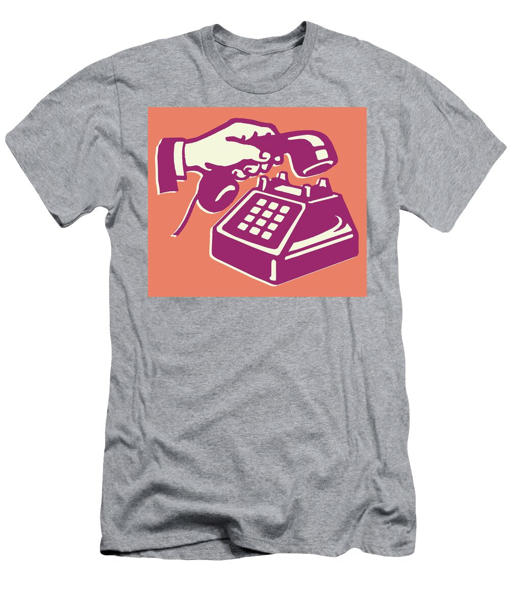 Hand Holding Handset of Telephone with Buttons Csa Images T-Shirt