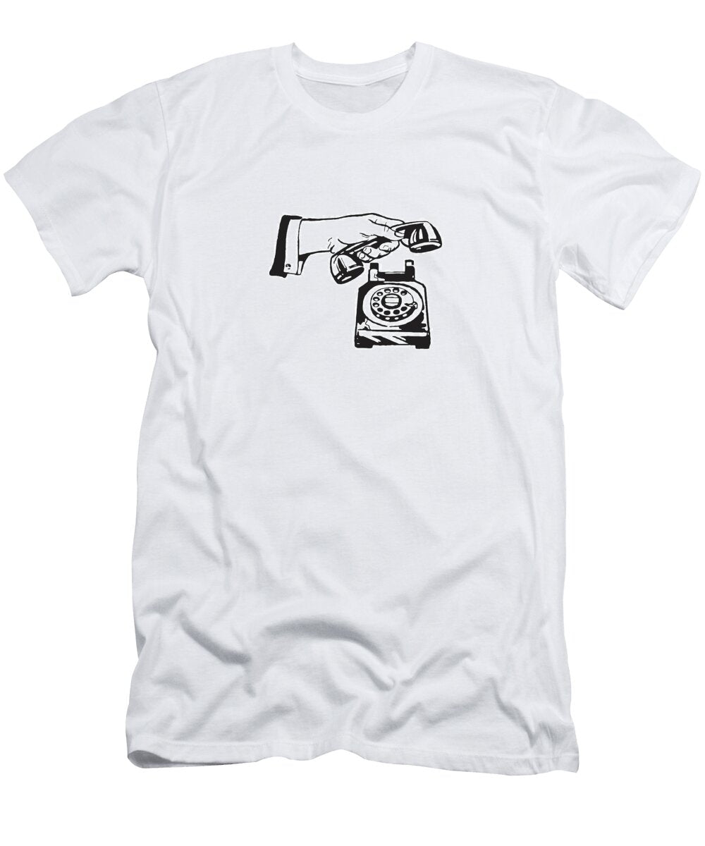 Hand Lifting Handset of Rotary Telephone Csa Images T-Shirt