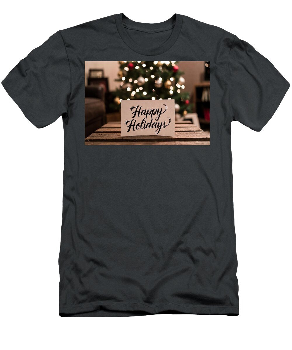 Happy Holidays Greeting Festive Seasonal Celebration Message Talha Khan T-Shirt