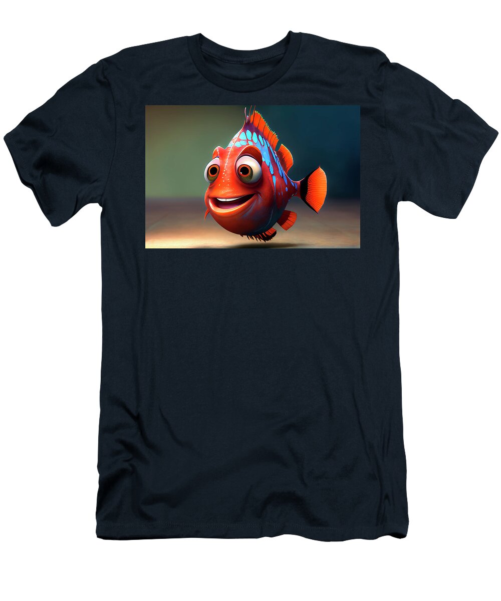 Happy Pixar Style Fish Tim Hill T-Shirt