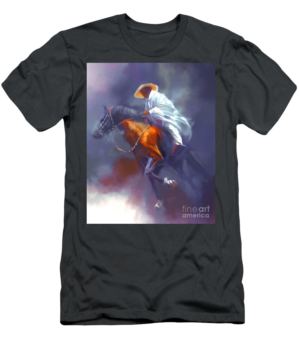 Hat Man Riding Horse Gull G T-Shirt