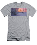 Hayrake and Trees Winter Sunset 2 Nikolyn Mcdonald T-Shirt