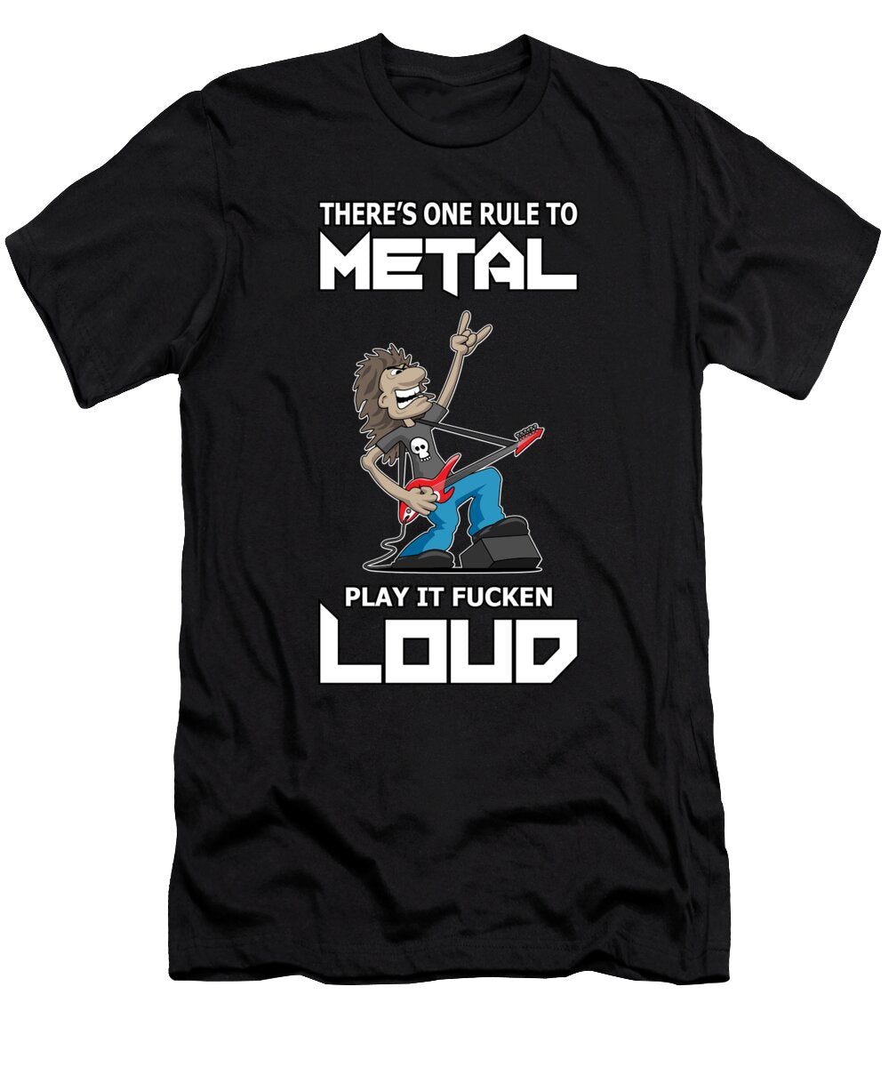 Heavy Metal Rock Guitar Player Music Gift Idea Tshirtconcepts Marvin Poppe T-Shirt