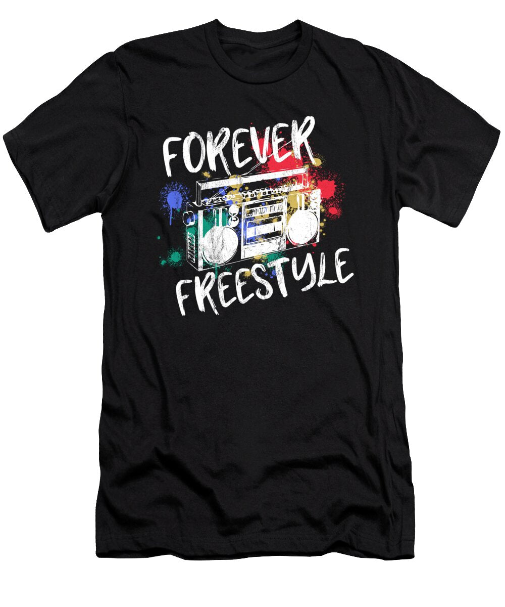 Hip Hop Forever Freestyle Watercolor Spray Paint Noirty Designs T-Shirt