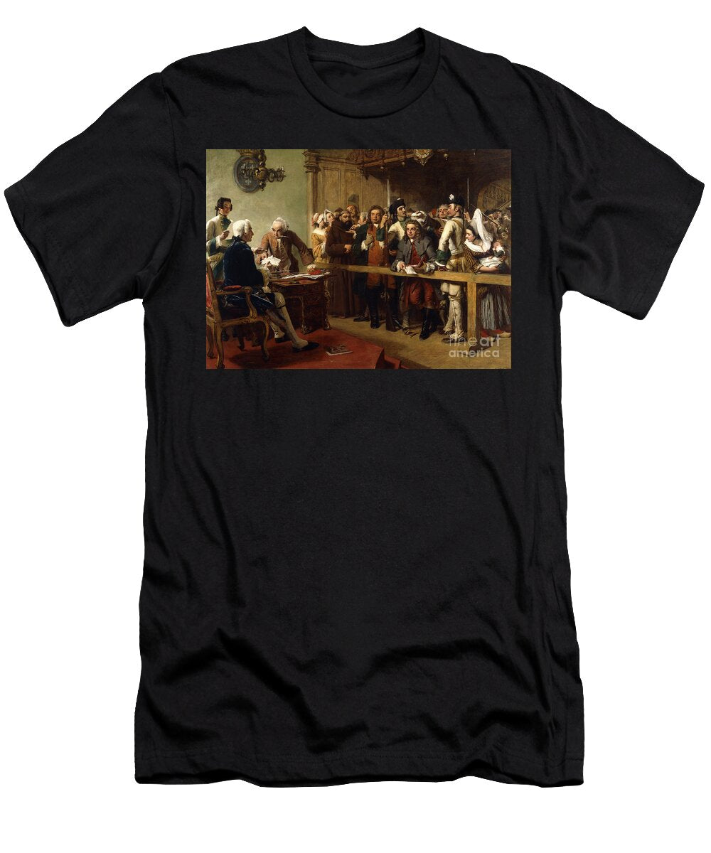 Hogarth Brought Before the Governor of Calais As a Spy 1851 William Powell Frith T-Shirt