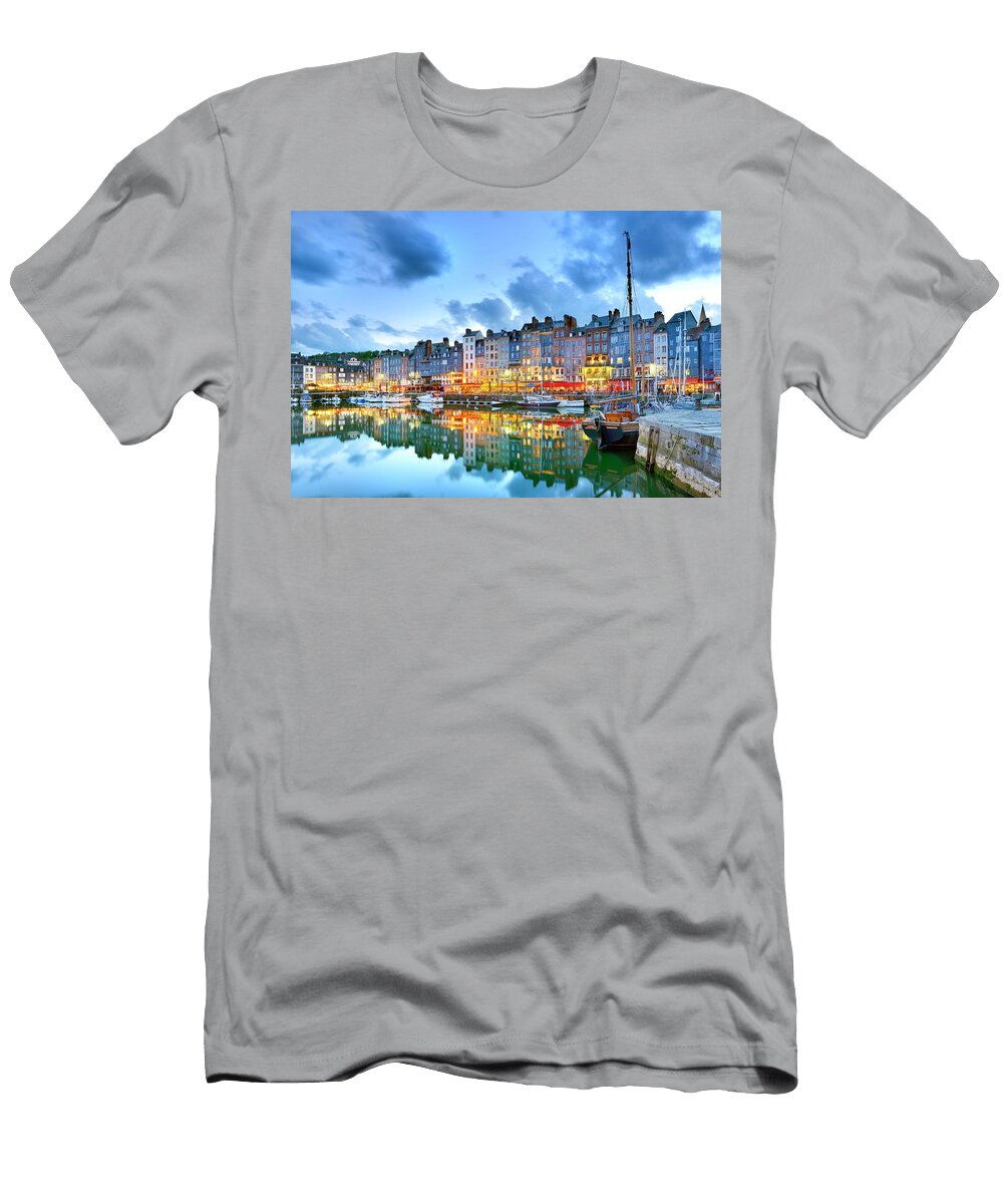 Honfleur Harbor in Normandy France Francesco Carovillano T-Shirt