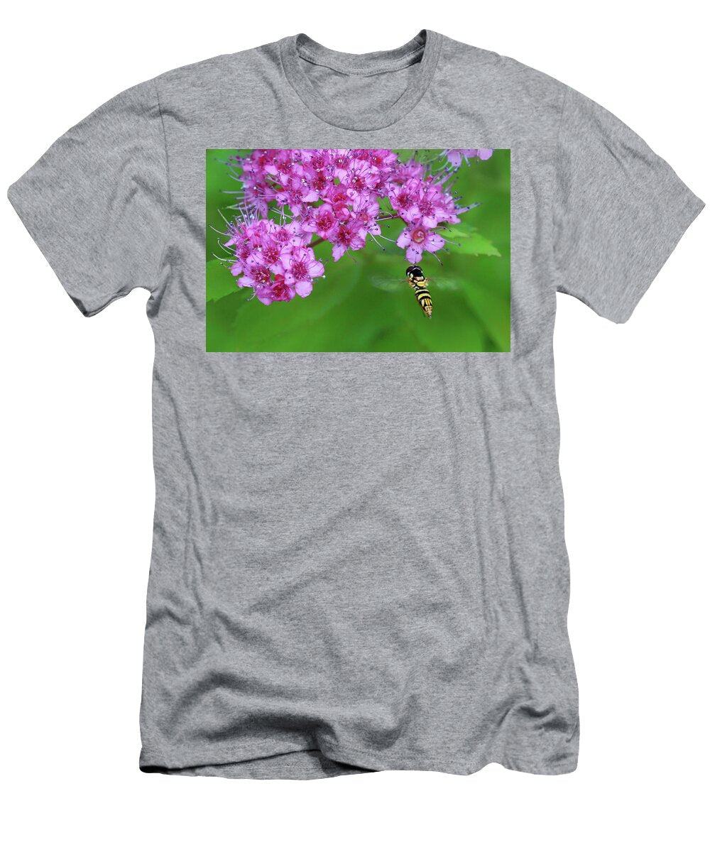 Hoverfly At Spirea Nikolyn Mcdonald T-Shirt