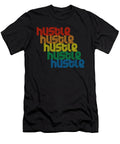 Hustle Repeat Rainbow 1970s Disco Funk Vintage Do Retro Neon Light Funky Henry B T-Shirt