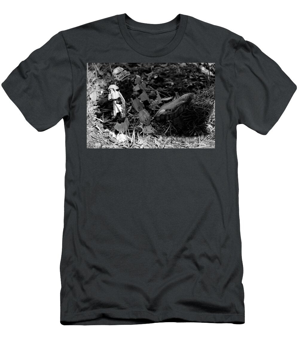 I Dont Care How Big You Are Black and White Christopher Mercer T-Shirt
