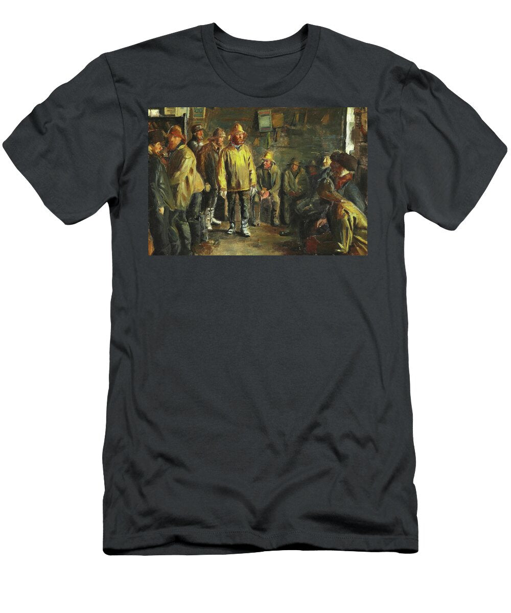 I Kobmandens Bod En Vinterdag Nar Der Ikke Fiskes Michael Ancher T-Shirt