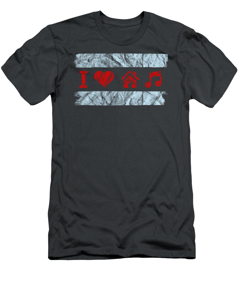 I Love Chicago House Music Flag DJ Rave Edm Leyghl Taryn T-Shirt