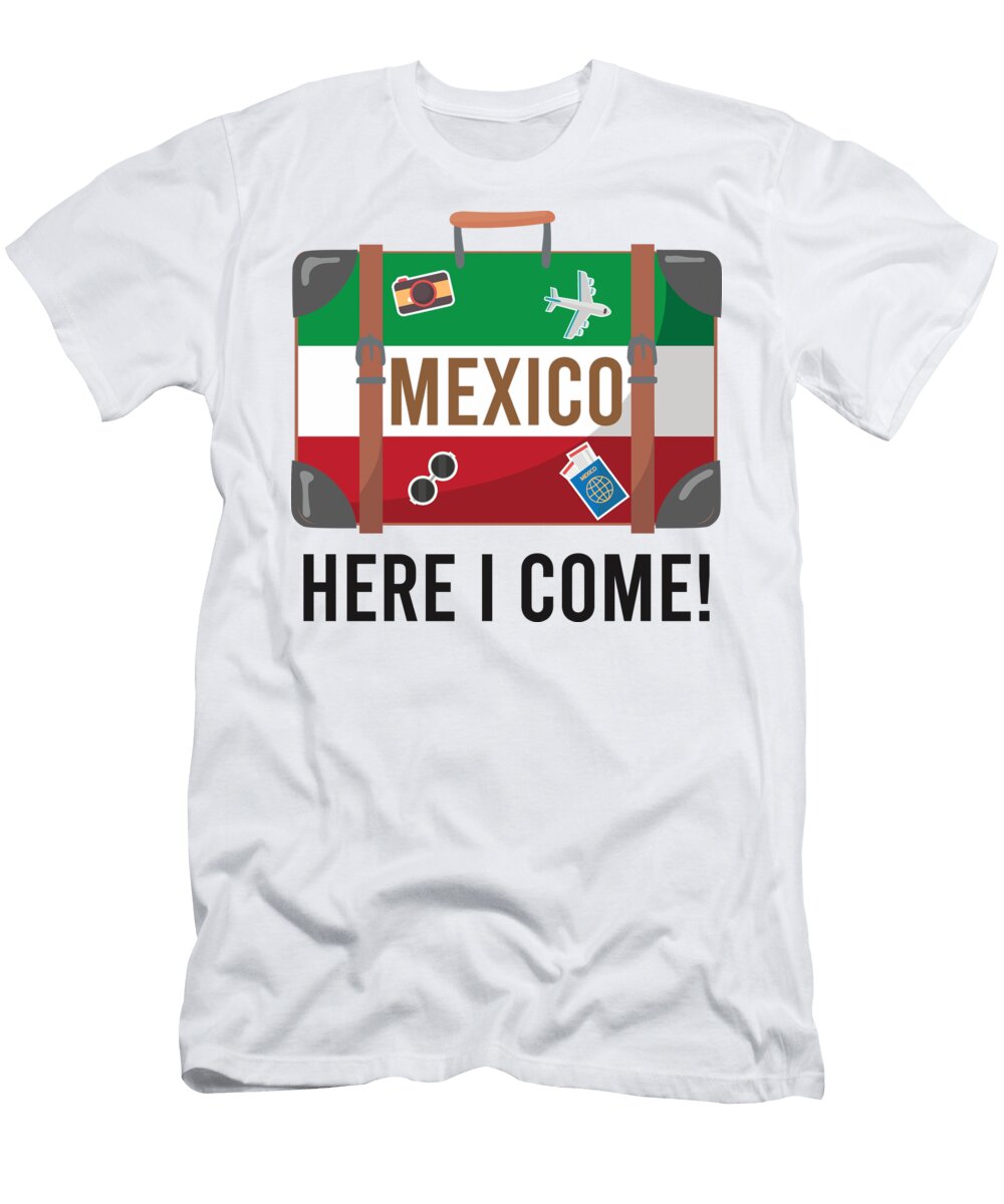 I Love Mexico Mexico Flag Suitcase Travel Design the Mesoamerican Marvel Unveiling Mexicos Dnt Prints T-Shirt
