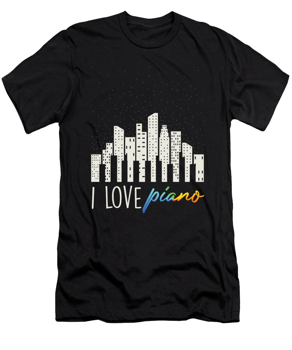 I Love Piano Music Notes Piano Keyboards Musician Gift Thomas Larch T-Shirt