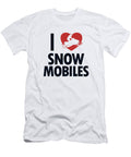 I Love Snowmobiles Snowbike Snowmachining Snowmobile Riding Graphics Lab T-Shirt
