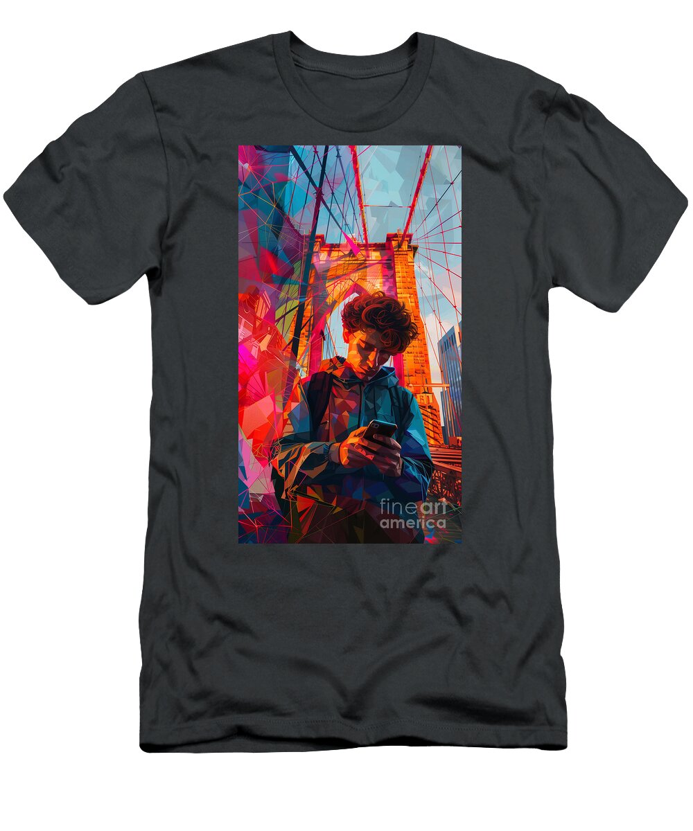 Image in a Pixar Style of a 22 Years Old Boy By Asar Studios Celestial Images T-Shirt