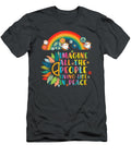 Imagine All People Living Peace Sign Tie Dye Hippy Retro 70s Lam Thien Phan T-Shirt