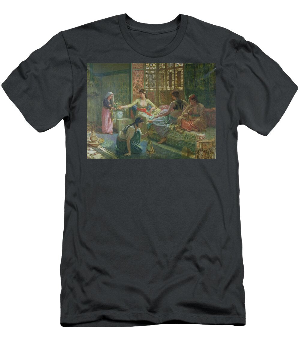 Interior of a Harem C1865 Oil on Canvas Leon Auguste Adolphe Belly T-Shirt