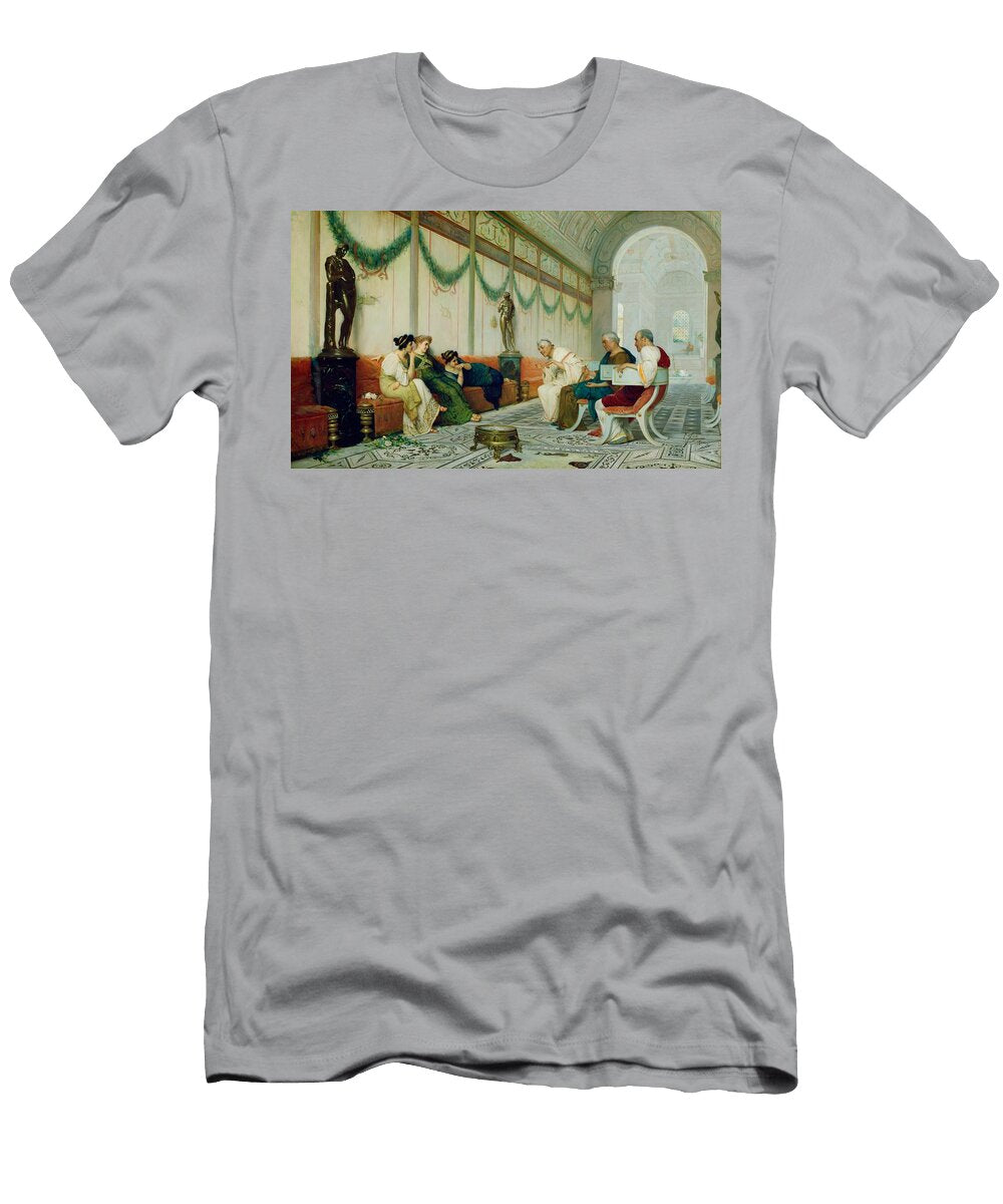 Interior of Roman Building with Figures Ettore Forti T-Shirt
