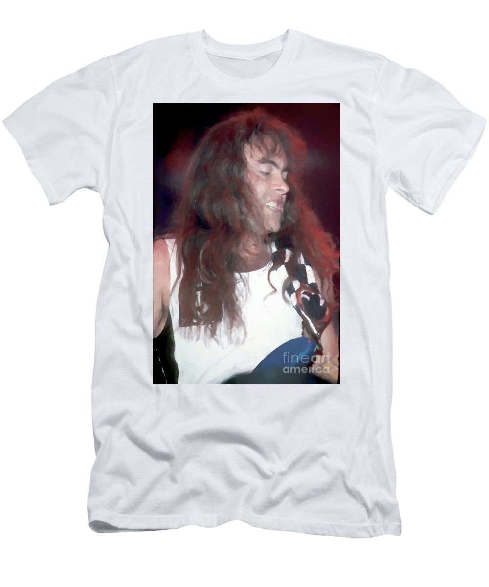 Iron Maiden Steve Harris Painting Concert Photos T-Shirt