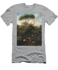Italianate Landscape with Washerwomen and Other Figures Conversing By a Stream Classical Buildings Jan Frans Van Bloemen T-Shirt