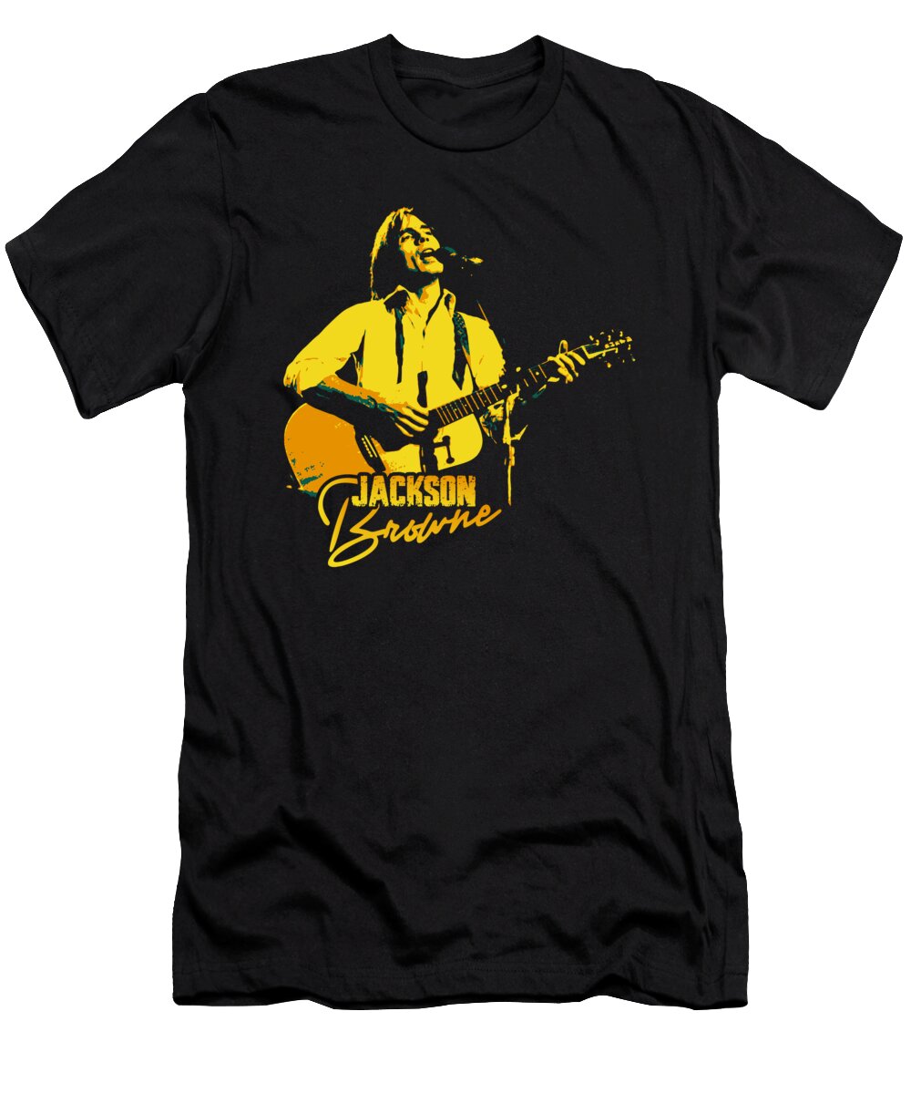 Jackson Browne Music Legend in Pop Art Andika Bahtiar T-Shirt
