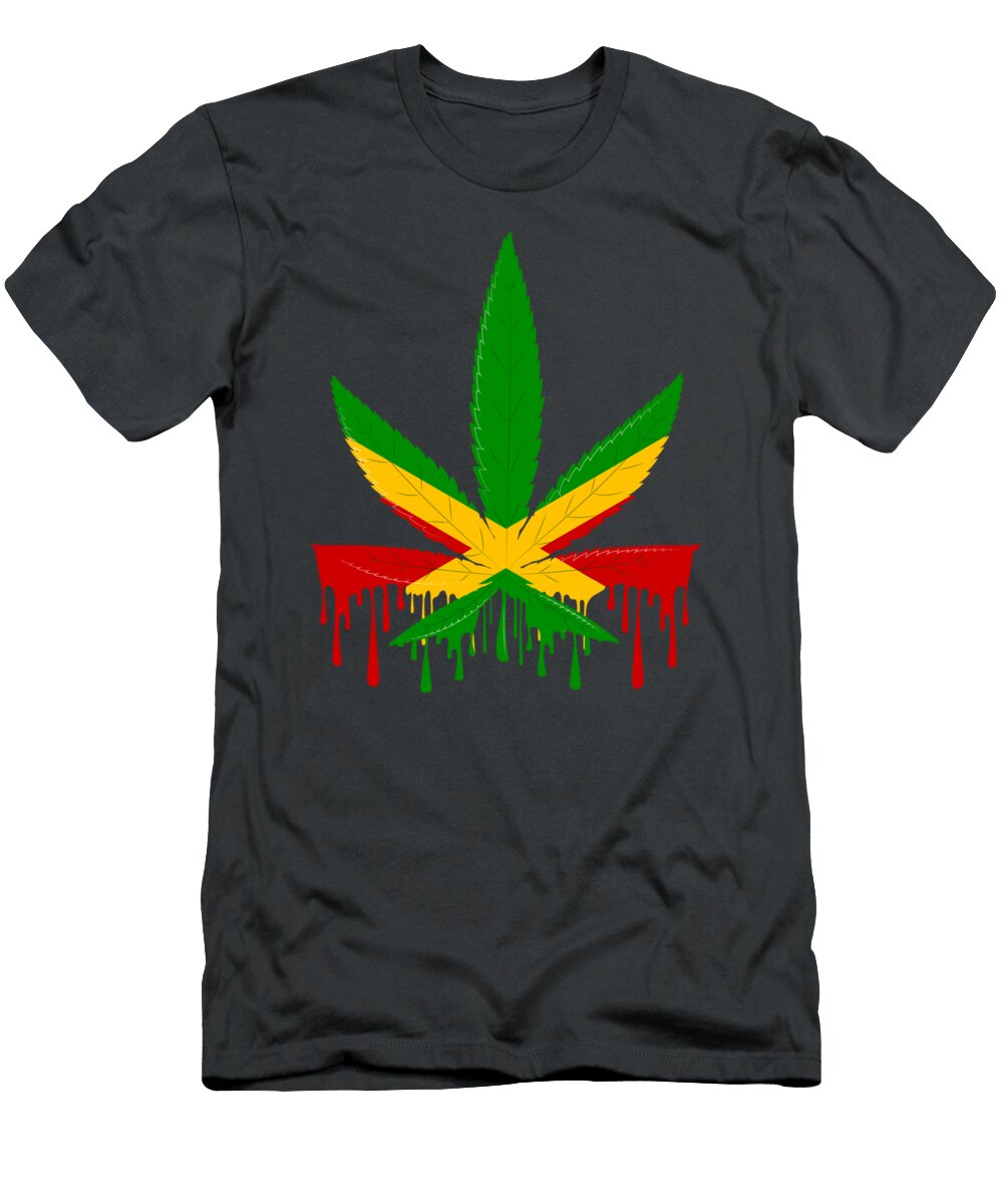 Jamaica Flag for Men Women Jamaican Reggae Soccer Crazy Squirrel T-Shirt
