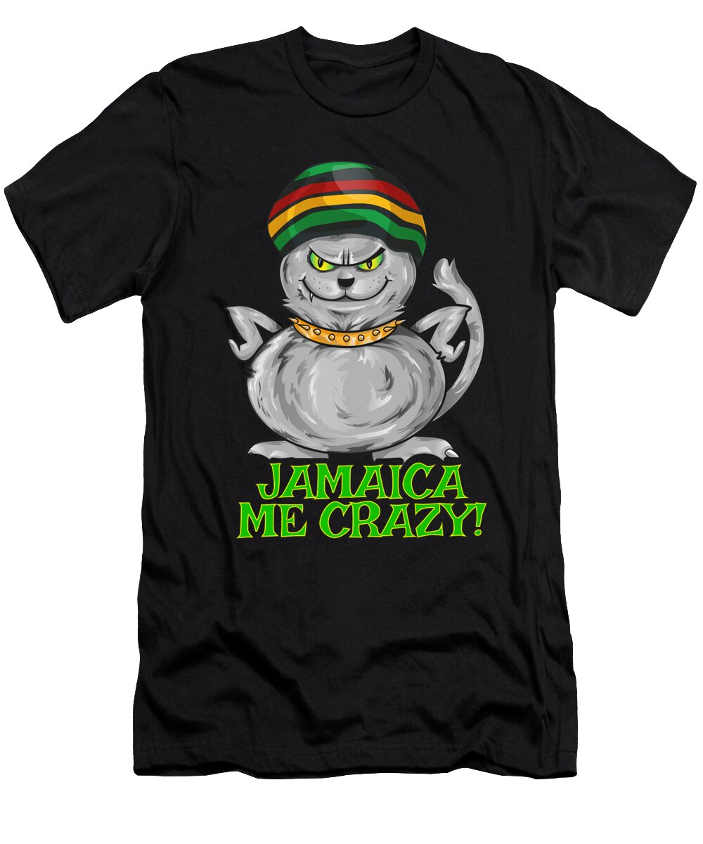 Jamaicanmecrazy Jamaican Patois Slang Tourists Reggae Lovers Rasta Roots Culture Martin Hicks T-Shirt