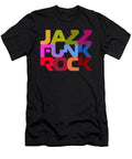 Jazz Funk Rock in Retro Color Blacklinewhite Art T-Shirt