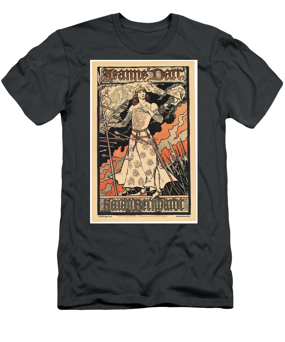 Jeanne Darc Sarah Bernhardt Vintage Art Nouveau Poster By Eugene Grasset Studio Grafiikka T-Shirt