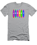 Jersey Text on Surfboards Barefoot Bodeez Art T-Shirt