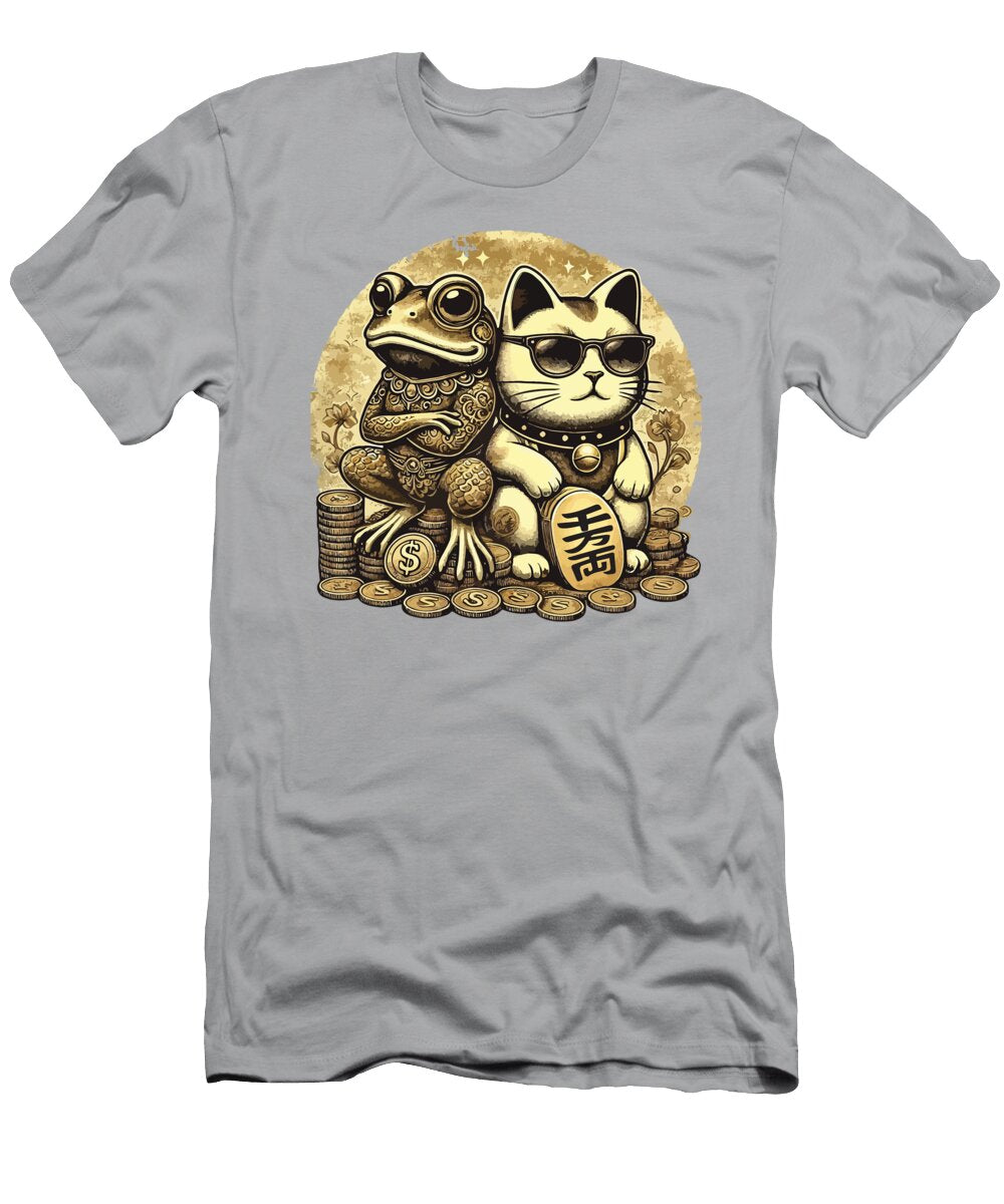 Jin Chan and Maneki Neko Guardians of Wealth Matthew Chan T-Shirt