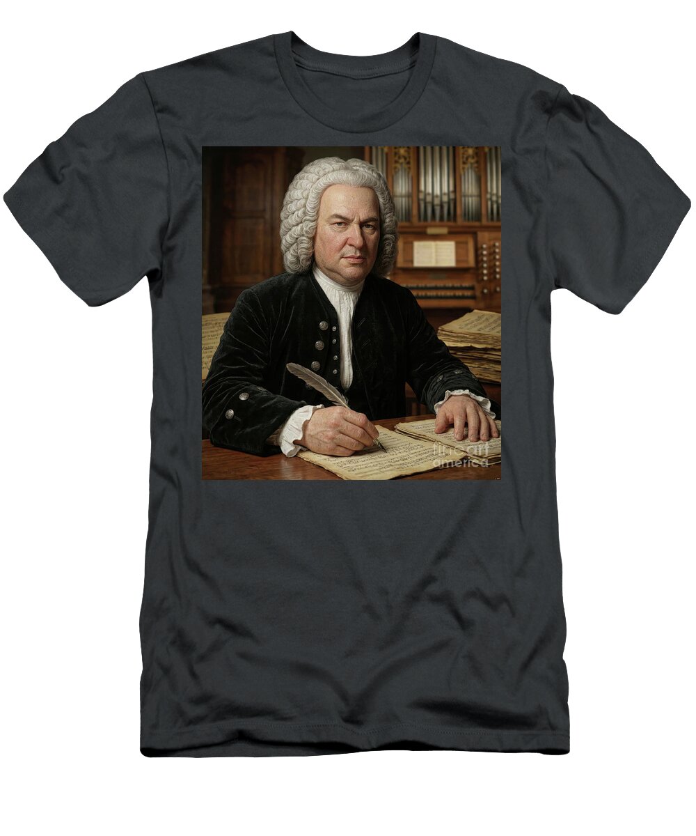 Js Bach the Composer At Work Gianpiero Lauretta T-Shirt
