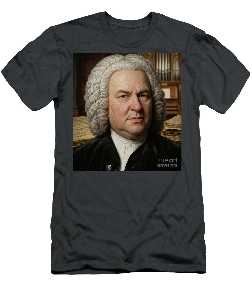 Js Bach the Father of Harmony Gianpiero Lauretta T-Shirt