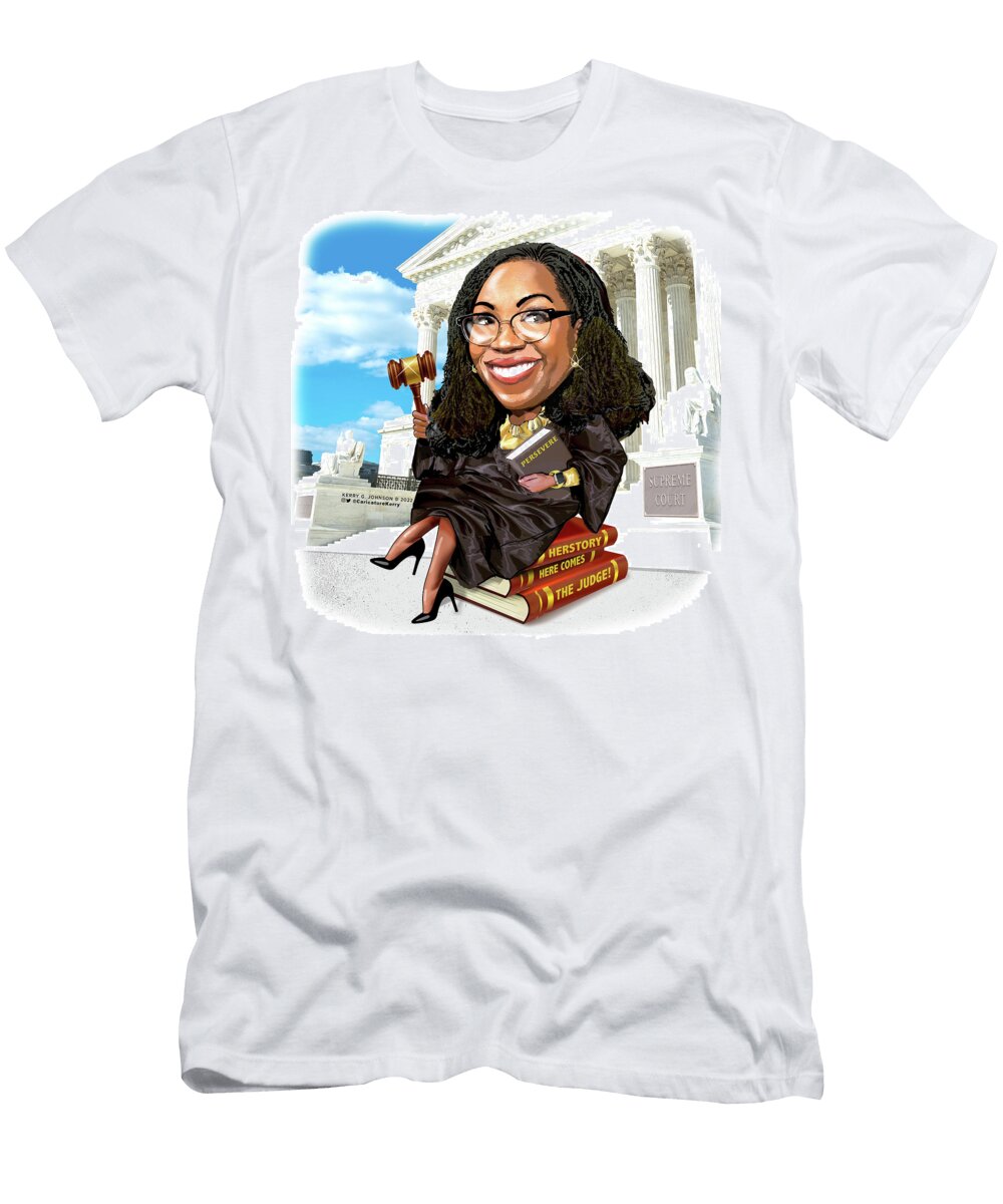 Judge Ketanji Jackson Brown Caricature Kerry G Johnson T-Shirt
