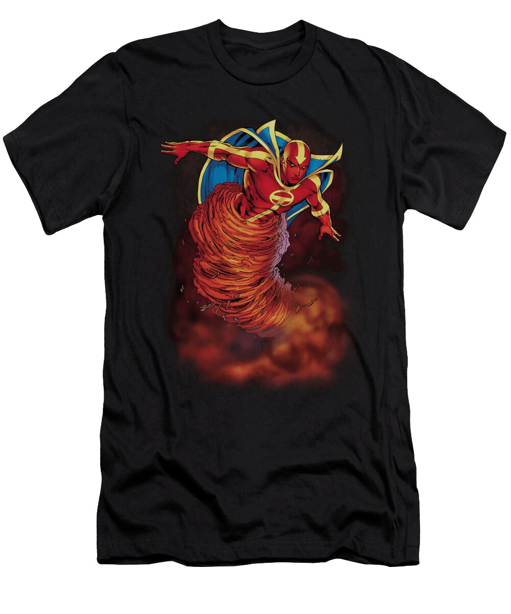 Justice League Comic Book Tornado Cloud Michael Aberg T-Shirt