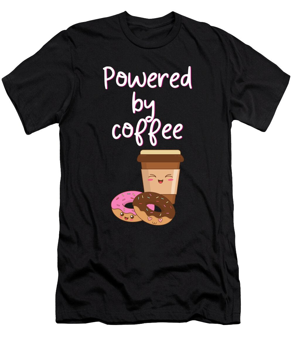 Kawaii Powered By Coffee Donut T-Shirt