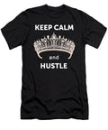 Keep Calm and Hustle Antique Tiffany Diamond Tiara Crown White Text Sharp Png Orchard Arts T-Shirt