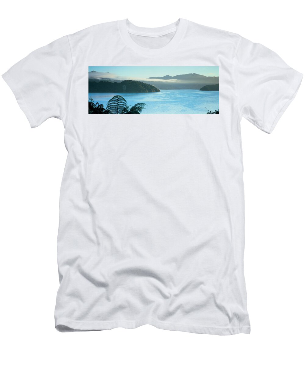 Kenepuru Marlborough Sound New Zealand Panoramic Images T-Shirt