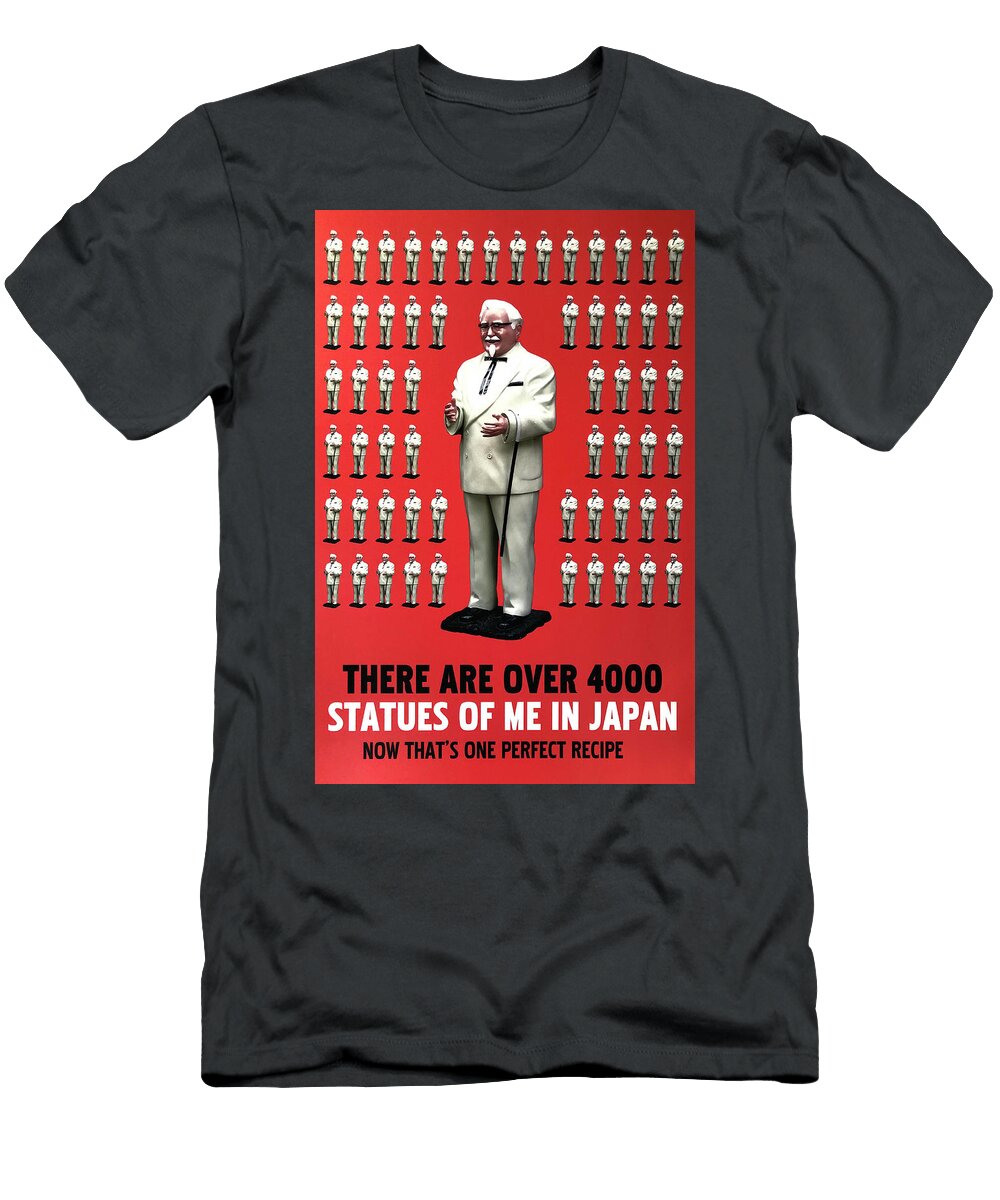 Kentucky Fried Chicken Statues in Japan Humorous Poster Design Turnpike T-Shirt