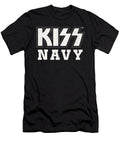 Kiss Navy Block Brand a T-Shirt