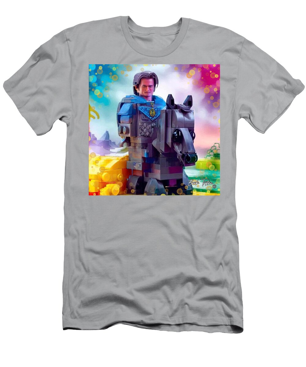 Knight Figure with Colorful Background Barbara Tristan T-Shirt