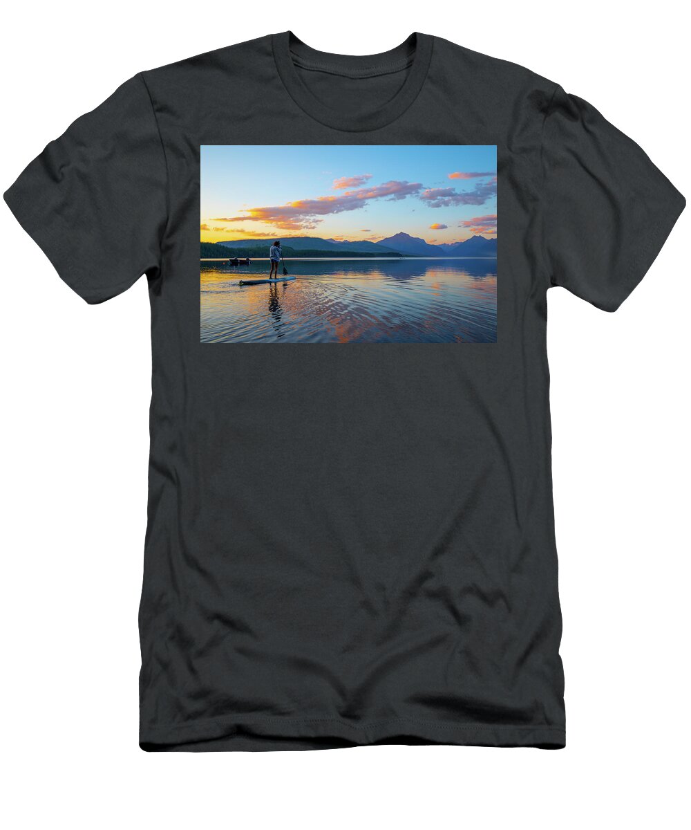 Lake Mcdonald At Glacier National Park Iii Hyuntae Kim T-Shirt